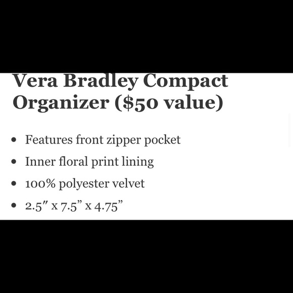 NWT Vera Bradley Compact - Picture 5 of 6